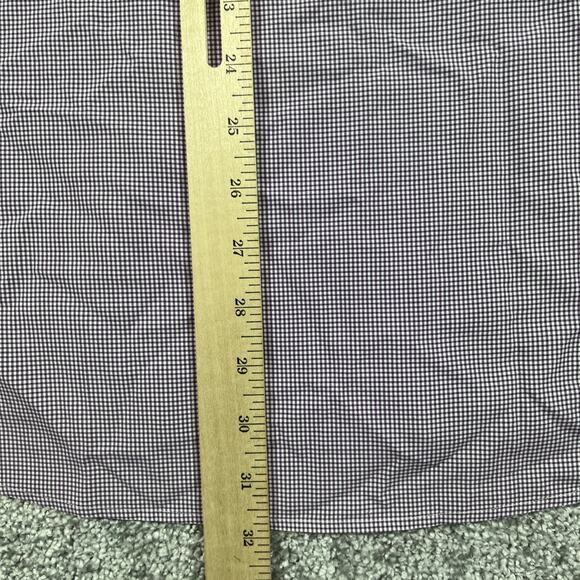 Ralph Lauren Dress Shirt Mens 16.5 34 35 Button Down Gingham Classic Fit Purple - Picture 8 of 11